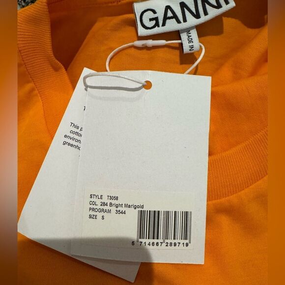 NWT GANNI Space Is the Place graphic-print organic-cotton T-shirt - Picture 6 of 12